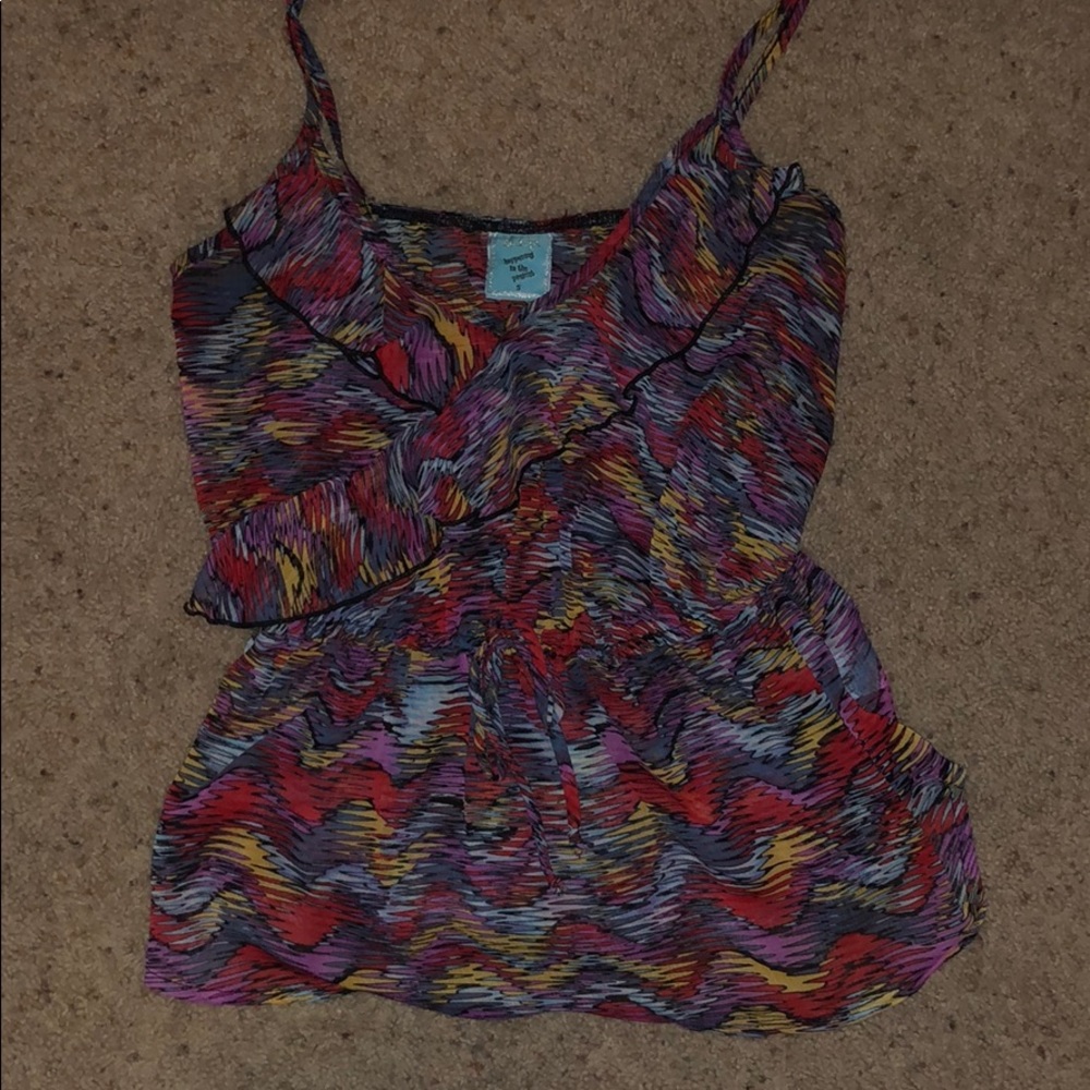 Patterned tank top.